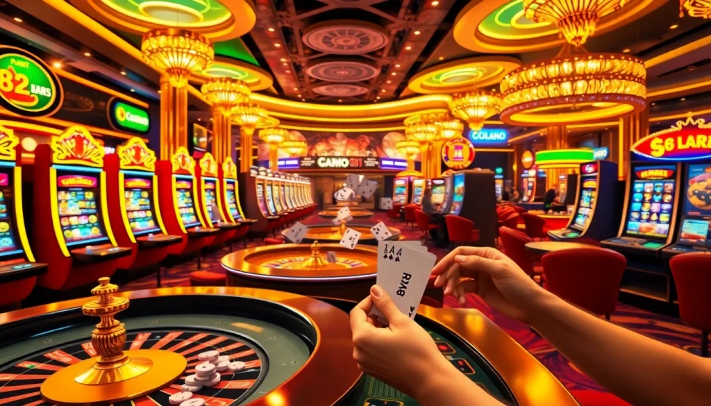 Exciting casino scene featuring players at tables, showcasing 88AA branding on betting slips.
