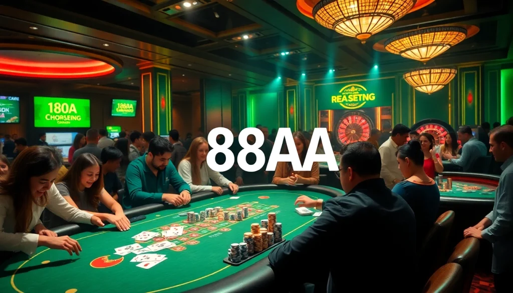 Experience the thrill of the casino with excitement at the poker table in 88AA gaming.